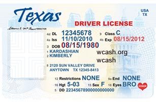 texas paper id template download